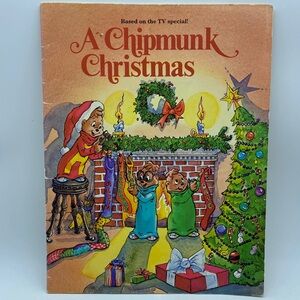 A Chipmunk Christmas Picture Book 1985 Vintage